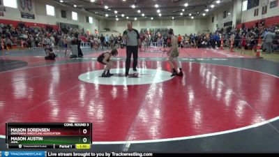 85 lbs Cons. Round 3 - Mason Sorensen, Owatonna Wrestling Association vs Mason Austin, ANML