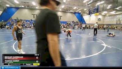 90 lbs Cons. Round 4 - Thomas Gorst, West Jordan vs Beckam Garreaud, Roy Wrestling Club