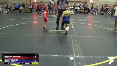 49 lbs Cross Bracket (8 Team) - Bailey Troyer, Metro All Stars vs Madilyn Bauman, WOW