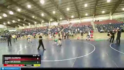 92 lbs Round 3 - Kaden Oldroyd, Utah vs Evan Brubaker, Utah