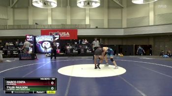 119 lbs 3rd Place Match - Tyler Paulson, LaCrosse Area Wrestlers vs Marco Costa, California