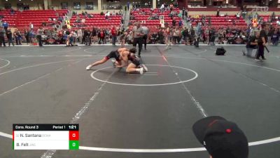 135 lbs Cons. Round 3 - Nathan Santana, Dodge City Wrestling Academy vs Brady Felt, Jayhawk Wrestling Club