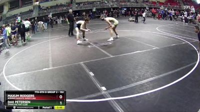 132 lbs Cons. Semi - Dax Petersen, Syracuse Mat Club vs Maxum Rodgers, Border Bandits Wrestling