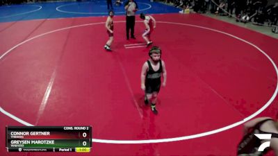 90 lbs Cons. Round 2 - Greysen Marotzke, Wabasso vs Connor Gertner, TMBWWG