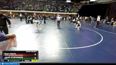 110 lbs Champ. Round 1 - Asher Schechinger, Iowa vs Riley Watts, Siouxland Wrestling Academy