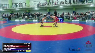 55kg Cons. Round 2 - Mathis Jean, Club De Lutte Acadie Bathurst vs Dominic Dubeau, Strathcona WC