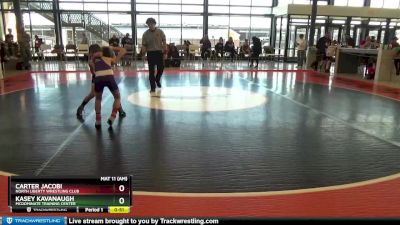 B-9 lbs Quarterfinal - Carter Jacobi, North Liberty Wrestling Club vs Kasey Kavanaugh, McDominate Training Center