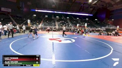 100 lbs Semifinal - Allie Walker, Thunder Basin High School vs Lucy Ticknor, Glenrock