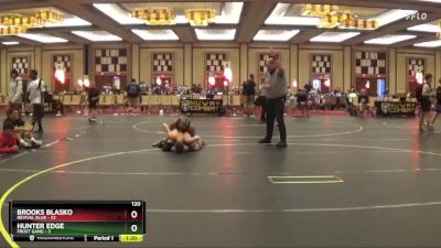 120 lbs Round 5 (6 Team) - Brooks Blasko, Revival Blue vs Hunter Edge, Frost Gang