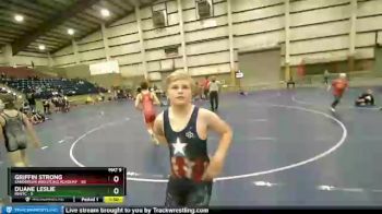 117 lbs Quarters & Wb (16 Team) - Duane Leslie, INWTC vs Griffin Strong, Sanderson Wrestling Academy