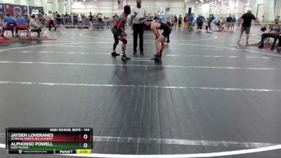 144 lbs Cons. Round 2 - Jayden Loveranes, Scanlan Wrestling Academy vs Alphonso Powell, Unattached