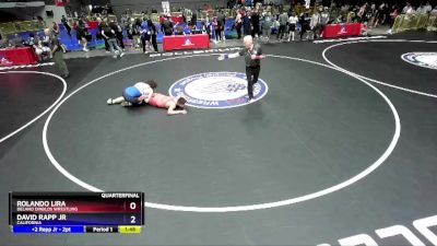 195 lbs Quarterfinal - Rolando Lira, Delano Diablos Wrestling vs David Rapp Jr, California