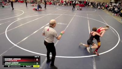 87 lbs Quarterfinal - Jonah Karow, MN Elite Wrestling Club vs Dominic Jordan, Shakopee Mat Club