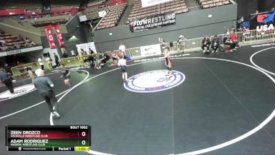 74 lbs Champ. Round 1 - Zeen Orozco, Vacaville Wrestling Club vs Adam Rodriguez, Madera Wrestling Club