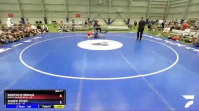 160 lbs Round 1 (8 Team) - Brayden Morris, North Dakota Blue vs Ender Rider, Kansas Blue