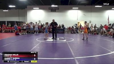 87 lbs 2nd Place Match (16 Team) - Obadiah Willis, Illinois vs Garrett Bjerga, Minnesota Blue