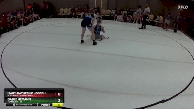 113 lbs Round 3 (8 Team) - Gable Hemann, Team Iowa vs Mary-Katherine Joseph, South Dakota Lightning