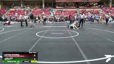 105 lbs Cons. Semi - Layton Stevens, Kansas Young Guns Wrestling Cl vs Judd Eck, Brawlers