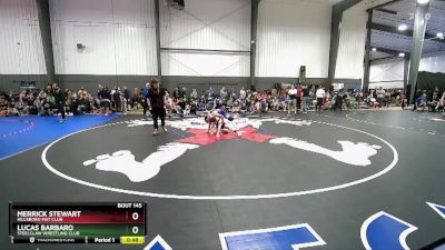 120 lbs Quarterfinal - Merrick Stewart, Hillsboro Mat Club vs Lucas Barbaro, Steelclaw Wrestling Club