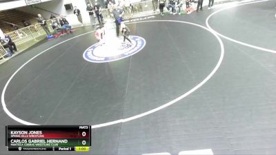 105 lbs Cons. Round 2 - Kayson Jones, Spring Hills Wrestling vs Carlos Gabriel Hernandez, Manteca Cobras Wrestling Club