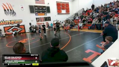 92 lbs Semifinal - Rylan Malkovich, Worland Wrestling Club vs Joshuah Hernandez, Cody Wrestling Club