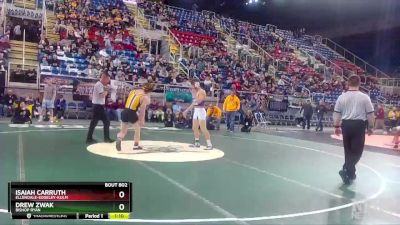 160 lbs Semifinal - Drew Zwak, Bishop Ryan vs Isaiah Carruth, Ellendale-Edgeley-Kulm