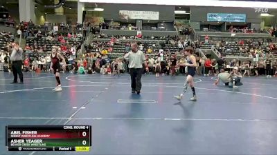 80 lbs Cons. Round 4 - Abel Fisher, Sebolt Wrestling Academy vs Asher Yeager, Beaver Creek Wrestling