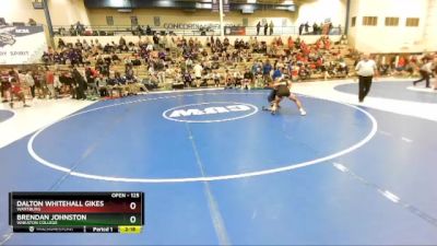 125 lbs Cons. Round 1 - Brendan Johnston, Wheaton College vs Dalton Whitehall Gikes, Wartburg