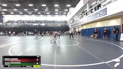 149 lbs Champ. Round 1 - Evan Granados, Cerritos vs Brian Geiger, Mt San Antonio College