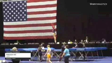 Addyson Hill - Individual Trampoline, Agility - 2021 USA Gymnastics Championships
