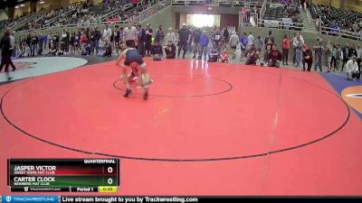 114 lbs Quarterfinal - Carter Clock, Newberg Mat Club vs Jasper Victor, Sweet Home Mat Club