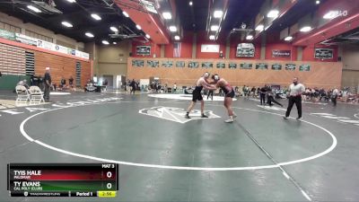 285 lbs Cons. Round 1 - Ty Evans, Cal Poly (Club) vs Tyis Hale, Palomar