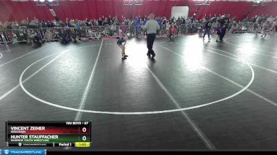 67 lbs Champ. Round 1 - Vincent Zeiher, Wisconsin vs Hunter Stauffacher, Warrior Youth Wrestling