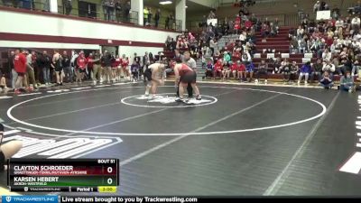 220 lbs Quarterfinal - Clayton Schroeder, Graettinger-Terril/Ruthven-Ayrshire vs Karsen Hebert, Akron-Westfield