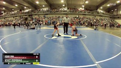 80 lbs Champ. Round 2 - Wyatt McDonald, Southern Boone Wrestling Club-AAA vs John Vail, Lawson Youth Wrestling Club-AA