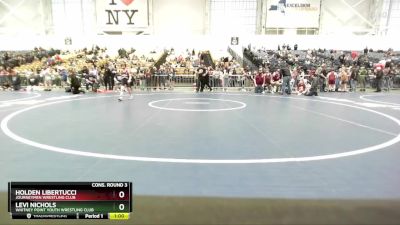 70 lbs Cons. Round 3 - Levi Nichols, Whitney Point Youth Wrestling Club vs Holden Libertucci, Journeymen Wrestling Club