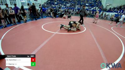 90 lbs Semifinal - Brantley Hamilton, Cushing vs Fernando Sierra, OKC Saints Wrestling