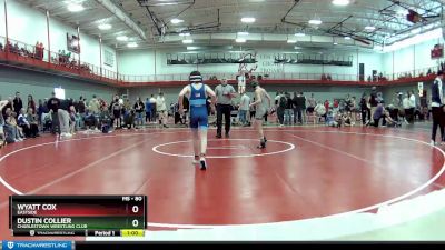 80 lbs Cons. Round 2 - Dustin Collier, Charlestown Wrestling Club vs Wyatt Cox, Eastside