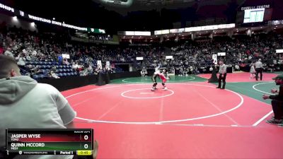 160 lbs Cons. Round 2 - Quinn McCord, MED1 vs Jasper Wyse, TOM2