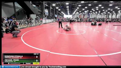 100 lbs Rd# 6- 9:00am Saturday Final Pool - Donovan Symalla, Agression Legionaries vs Michael Crain, Minion Black