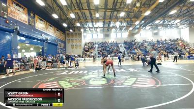 150 lbs Champ. Round 3 - Wyatt Green, Land O Lakes High School vs Jackson Fredrickson, Longwood Wrestling Club