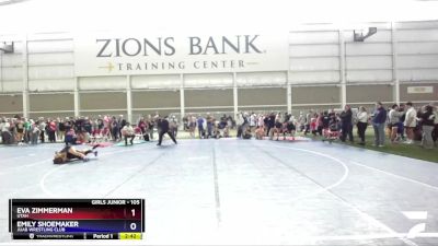 105 lbs Semifinal - Eva Zimmerman, Utah vs Emily Shoemaker, Juab Wrestling Club