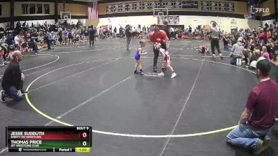 44 lbs Quarterfinal - Thomas Price, JET Wrestling Club vs Jesse Sudduth, Ninety Six Wrestling