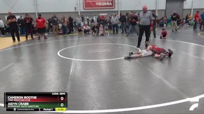 49 lbs Cons. Semi - Cameron Boothe, Tabb Wrestling Club vs Aidyn Crabb, Riverheads Youth Wrestling