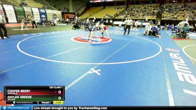 120 Class 1 lbs Semifinal - Daylen Greene, Holden vs Cooper Berry, Maysville