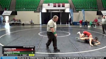122 lbs Finals (2 Team) - Thomas Giere, Thompson HS vs Kameron Stiffler, Enterprise HS