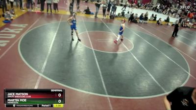 84 lbs Semifinal - Martin Moe, Minnesota vs Jace Matson, Simley Wrestling Club