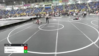 80 lbs Round Of 16 - Zayne Benson, Gunnison Middle School vs Cody Littlepage, Bald Eagle Wrestling