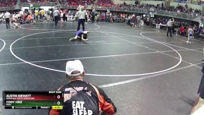 80 lbs Cons. Round 2 - Cody Hike, BJSA vs Austin Kiewatt, Ogallala Youth Wrestling