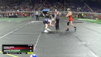 D1-106 lbs Cons. Semi - Ethan Smith, Brighton HS vs Nathan Walkowiak, Detroit Catholic Central HS